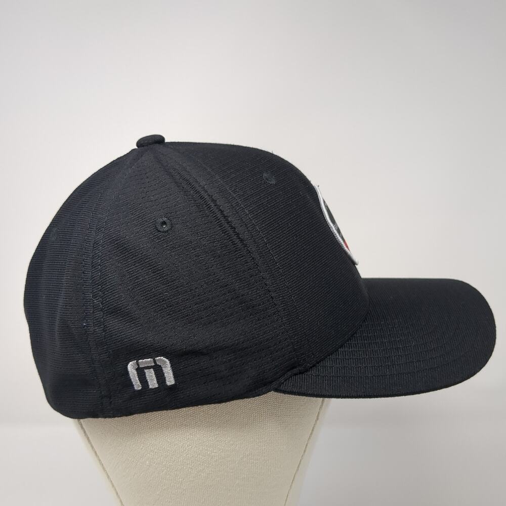 Travis Mathew Patch Fitted Hat Solid Black Xl Emb… - image 5